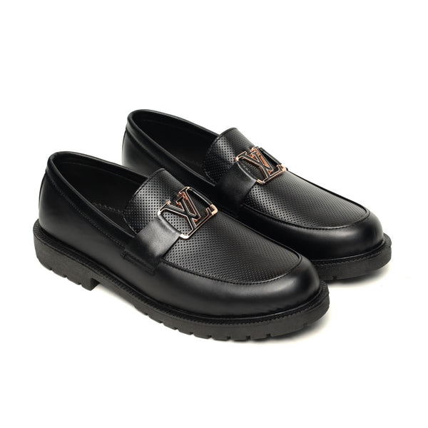 LV Black Chunki Shoes (Leather)